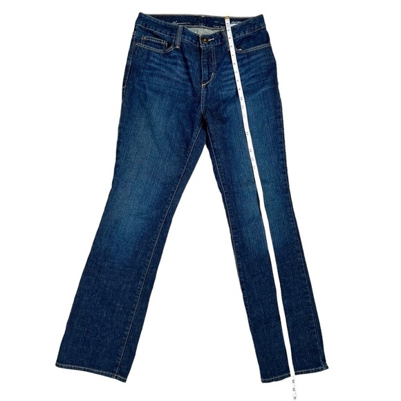 Eddie Bauer Y2K Natural Barely Bootcut Mid-Rise Medium Wash Skinny Jeans Size 6 - Picture 14 of 15